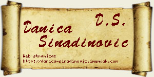 Danica Sinadinović vizit kartica